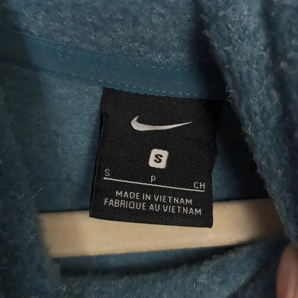 Nike Women's Blue Therma Fleece Cowl Neck Long Sleeve Training Pullover Size S